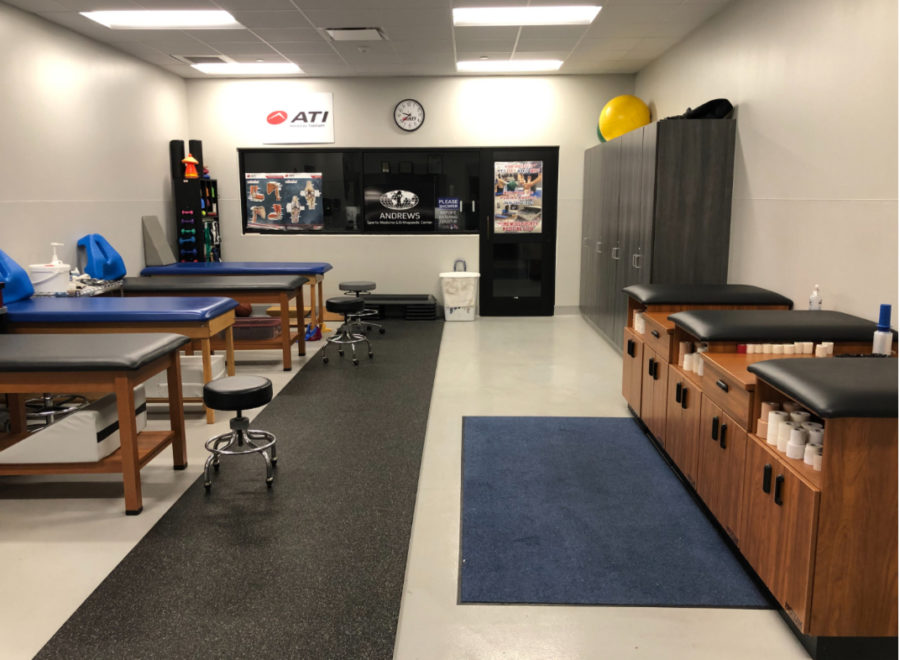 The new athletic training room. Photo by Kevin Tubbs. 