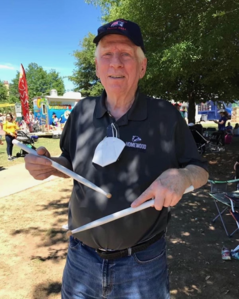 Hack at We Love Homewood Day. For 31 years, Herbert Hackworth drove trucks, carried instructions and did everything else he could to support the Homewood High School marching band. (Photo contributed by Chris Cooper)