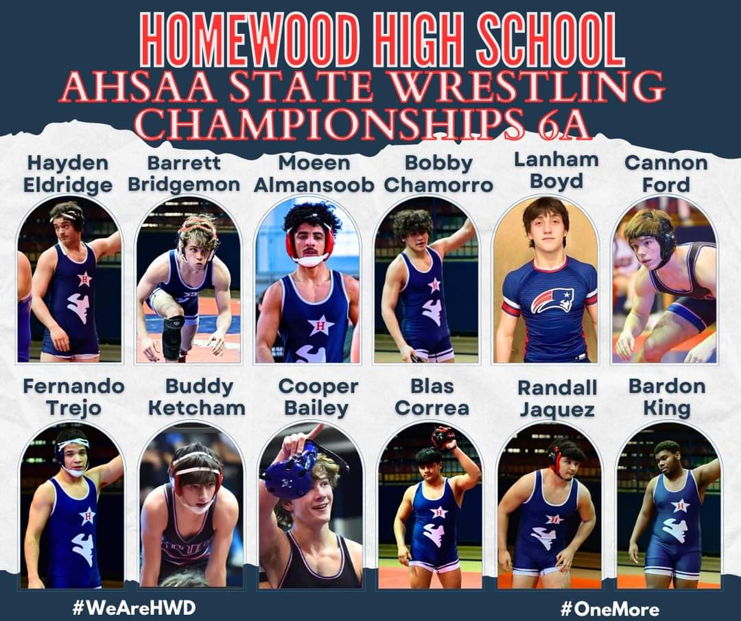 #weareHWD graphic featuring HHS wrestlers.