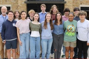 Homewood's finalists (Pictured from left to right), Jackson Kittenger, Anna Chason Wiggins, Naomi Jones, Ben Shacka, Emma Chiesa, John Roberts, Maggie Player, Mira McCool, Maren Smith, Nathaniel Bernstein, Kayla Warren, Gordon Pavy and Kenneth Wang.