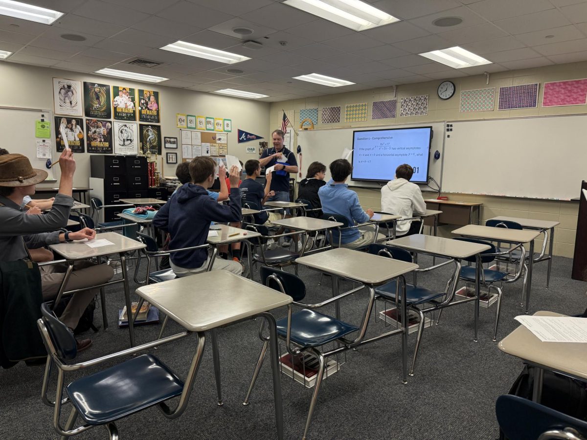 Students in advanced math participate in "Math Madness" tournament.

