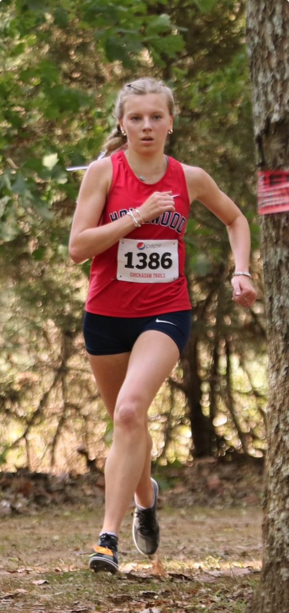 Emma Brooke Levering competing at the Chickasaw Trails in Oakville, AL. Levering placed first in that race.