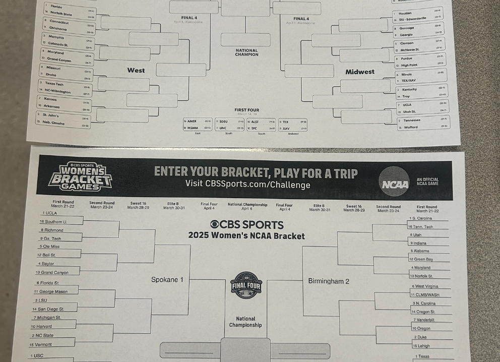 The NCAA Men's and Women's Division I Basketball tournaments are one of the most watched sports competitions in the United States. Fans of the game create bracket projections of who they think will win. 