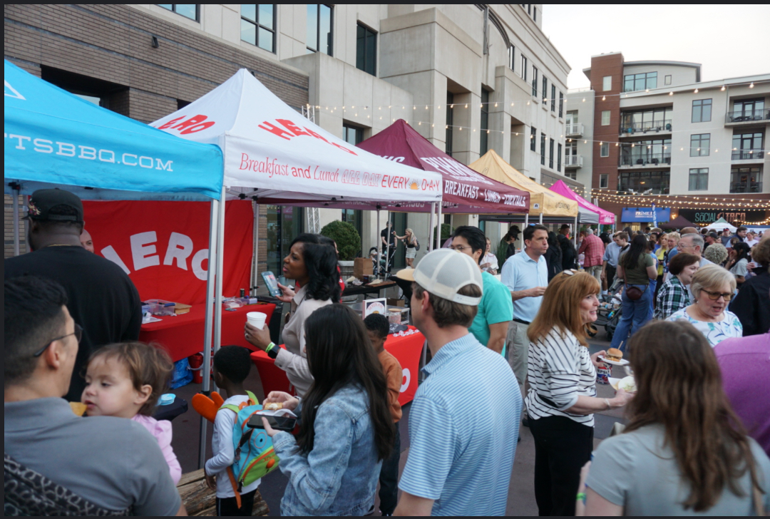 Dozens of people at the Taste of Homewood event