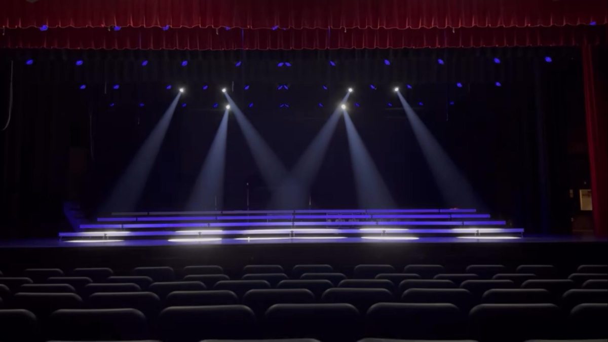 New LED lights shine in the auditorium, bringing visibility to the stage. The auditorium finished renovations Jan. 26.